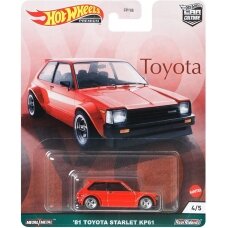 Hot Wheels Premium 1981 Toyota Starlet KP61, red