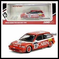 Inno64 1988 Honda Civic EF3 GR.A #13 *Cabin* Macau Guia Race, white/red