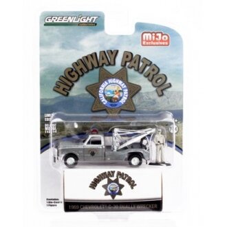 Green Light 1969 Chevrolet C-30 Dually Wrecker *Highway Patrol*, black/white CHASE