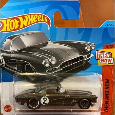 Hot Wheels 1962 Corvette gray short card #216