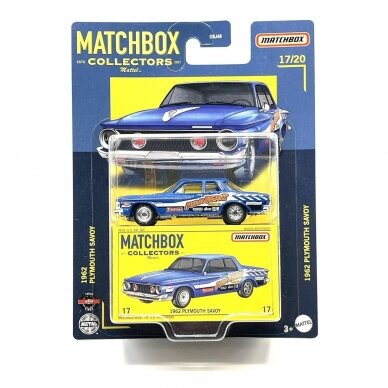 Matchbox Modeliukas 1962 Plymouth Savoy, blue/white/red