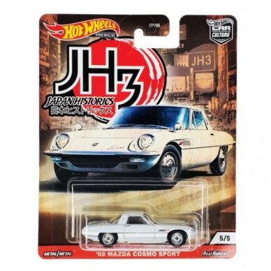 Hot Wheels Premium Modeliukas 1968 Mazda Cosmo Sport *Japan Historics #3*, white