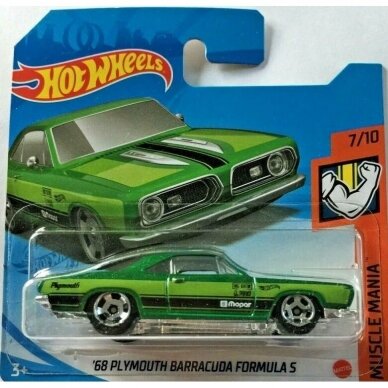 Hot Wheels 1968 Plymouth Barracuda Formula S Green HW Muscle