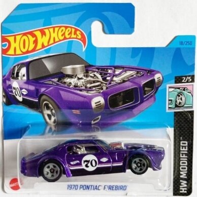 Hot Wheels Modeliukas 1970 Pontiac Firebird purple LEGENDS TOUR WINNER (yra sandėlyje)