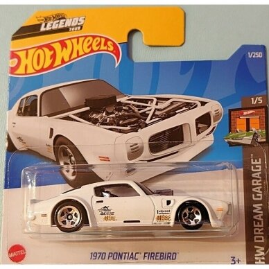 Hot Wheels Modeliukas 1970 Pontiac Firebird White HW Dream Garage (yra sandėlyje)