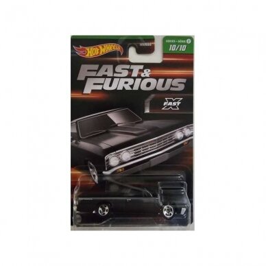 Hot Wheels 1972 Chevrolet El Camino (Dom's Hero car) black Fast&Furious Themed