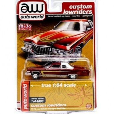 Auto World 1976 Cadillac Coupe DeVille *Lowrider, brown-red
