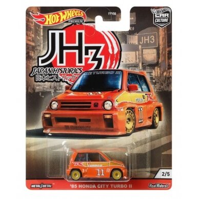 Hot Wheels Premium Modeliukas 1985 Honda City Turbo II #11 *Japan Historics #3*, orange