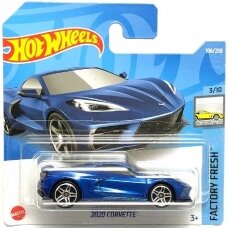 Hot Wheels Modeliukas 2020 Chevrolet Corvette C8 Blue HW Factory Fresh 2022 #106 Short Card (yra sandėlyje)