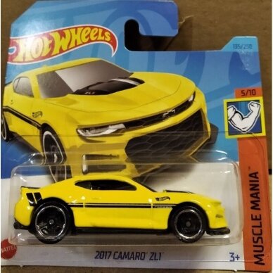 Hot Wheels Modeliukas 2017 Camaro ZL1 Short Card HW Muscle Mania 135/250