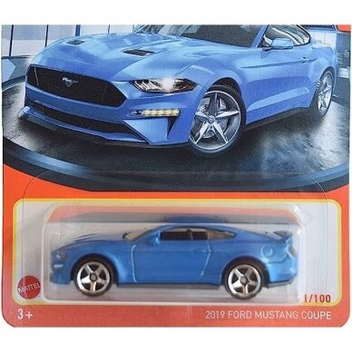 Matchbox Modeliukas 2019 Ford Mustang Coupe, [Blue] Metal Parts 31/100