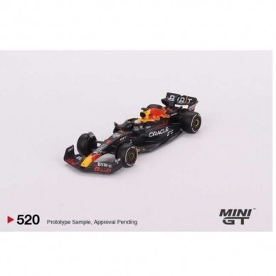 Mini GT 2022 Oracle Red Bull Racing RB18 #1 Max Verstappen Winner Abu Dhabi Grand Prix, blue/yellow/red