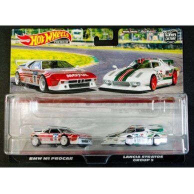 Hot Wheels Premium 2 Pack BMW M1 Pro Car/Lancia Stratos Group 5