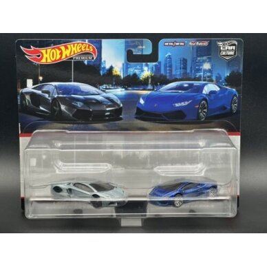 Hot Wheels Premium 2 Pack Lamborghini Aventador Coupe/Lamborghini Uracan LP 610-4