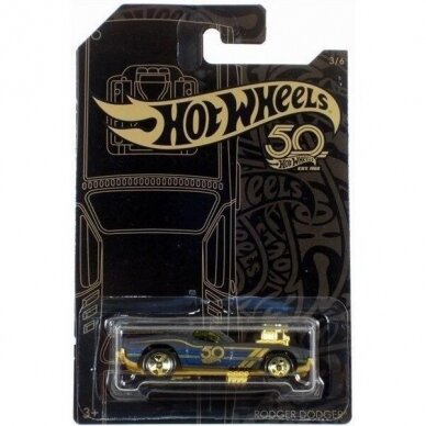 Hot Wheels 50TH ANNIVERSARY SERIES BLACK AND GOLD Rodger Dodger 3/6