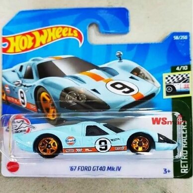 Hot Wheels Modeliukas '67 Ford GT40 Mk IV. with a Gulf Livery