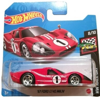 Hot Wheels Modeliukas 67 Ford GT40 MK.IV HW Race Day 8/10 (106/250)