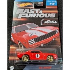 Hot Wheels Modeliukas 69 CAMARO red fast and furious (yra sandėlyje)