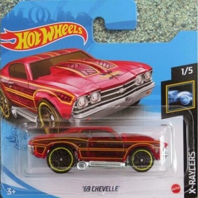 Hot Wheels Modeliukas '69 Chevelle Red HW X-RAYCERS (yra sandėlyje)