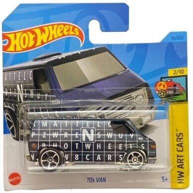 Hot Wheels Modeliukas '70s Van Dark Blue Hot Wheels Art Cars 2023 #16 Short Card (yra sandėlyje)