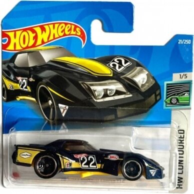 Hot Wheels Modeliukas ‘76 Greenwood Corvette #22 black (yra sandėlyje)