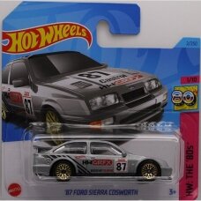 Hot Wheels '87 Ford Sierra Cosworth Grey Silver Hotwheels Short Card