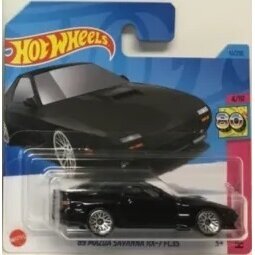 Hot Wheels Modeliukas 89 Mazda Savanna RX-7 FC35 Black Short Card HW: The 80`s