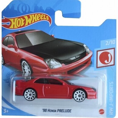 Hot Wheels Modeliukas '98 Honda Prelude, HW J-Imports 2/10 [red] Short Card