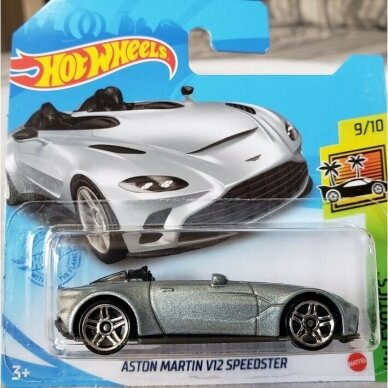 Hot Wheels Modeliukas Aston Martin V12 Speedster Silver Hw Exotics (yra sandėlyje)