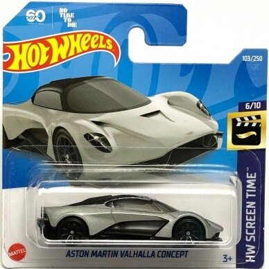 Hot Wheels Modeliukas Aston Martin Valhalla Concept HW Screen Time 2022 #103 Short Card