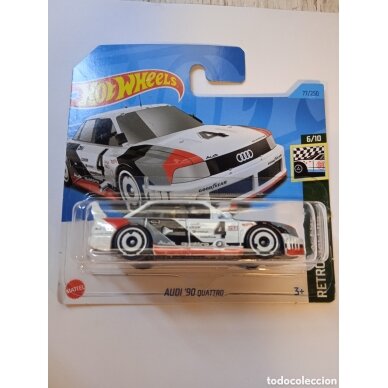 Hot Wheels Modeliukas Audi 90 Quattro Short Card (kortelės būklė 7/10) (yra Sandėlyje)