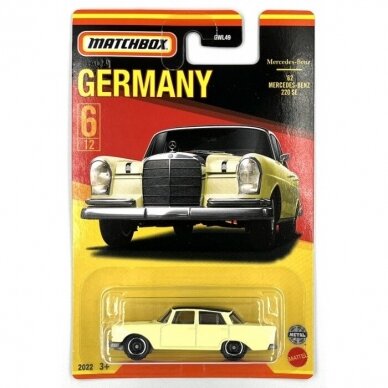 Matchbox Modeliukas Best of Germany '62 Mercedes-Benz 220 SE #6/12