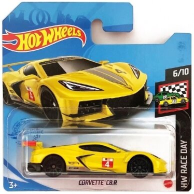 Hot Wheels Modeliukas Chevy Corvette C8.R Le Mans Yellow HW Race Day