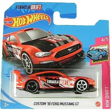 Hot Wheels Modeliukas Custom '18 Ford Mustang GT HW Drift 4/5 (127/250) 2021 Short Card