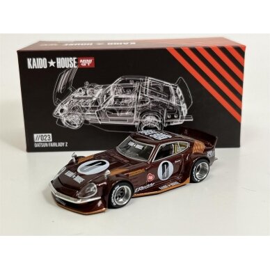 Mini GT Kaido House Modeliukas Datsun Kaido Fairlady Z, dark red