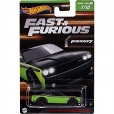 Hot Wheels Modeliukas Dodge Challenger Drift Car  Fast&Furious Themed (yra sandėlyje)