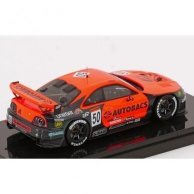 Ebbro Modeliukas 1/43 1998 Nissan Skyline R33 JGTC Autobacs #50 High Down Force, red/black (yra Sandėlyje)