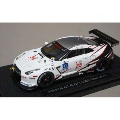 Ebbro Modeliukas 1/43 2009 Nissan GT-R GT1 Silverstone #35, white/black/red (yra Sandėlyje)