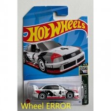 ERROR Hot Wheels Mainline Audi Quattro 90 White Rear Wheel Error