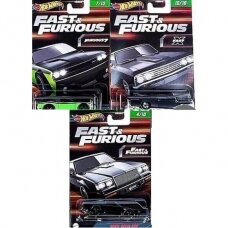 Hot Wheels Modeliukas Fast&Furious Themed Assortment of 3 models (B) (yra sandėlyje)