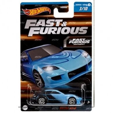 Hot Wheels Modeliukas Fast & Furious MAZDA RX-8 #3 SERIES 3