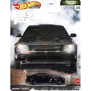 Hot Wheels Premium Modeliukas F&F Dodge Charger SRT Hellcat 3/5