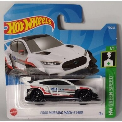 Hot Wheels Ford Mustang Mach e 1400 White Green Speed Series Cars
