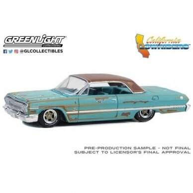 GreenLight 1963 Chevrolet Impala *California Lowriders Series 3*, teal patina