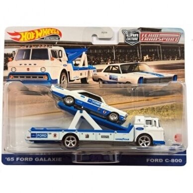 Hot Wheels Premium Team Transport Modeliukas HCR33 Ford C-800 & 1964 Ford Galaxie (yra sandėlyje)