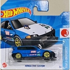 Hot Wheels Honda Civic Custom blue short card