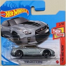 Hot Wheels Mainline Modeliukas 17 Nissan GT-R R35 grey short card (yra Sandėlyje)