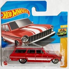 Hot Wheels Mainline Modeliukas 64 Chevy Nova Wagon red short card (yra sandėlyje)