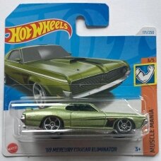 Hot Wheels Mainline Modeliukas 69 Mercury Cougar Eliminator green (yra Sandėlyje)