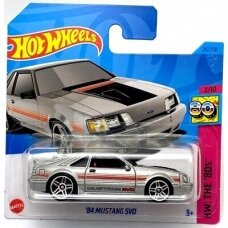 Hot Wheels Mainline Modeliukas 84 Mustang SVO grey short card